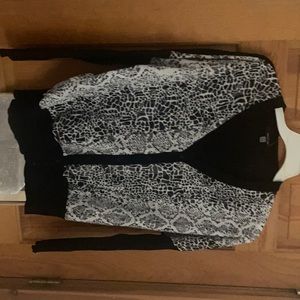 Snakeskin print cardigan